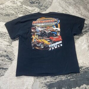 NASCAR Y2K AOP Plymouth Speedway,‎ Plymouth IN Black Graphic T-Shirt SIZE XL